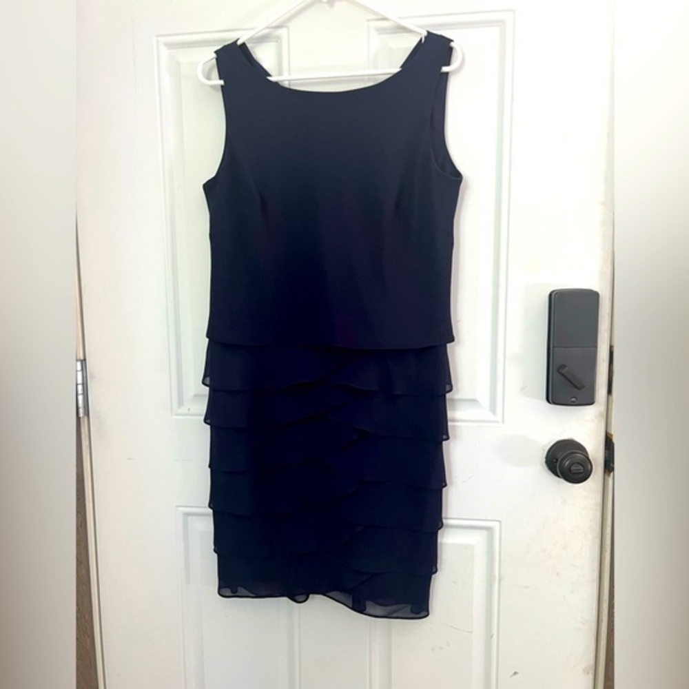 Evan Picone Navy Blue sleeveless Dress size 12 petite